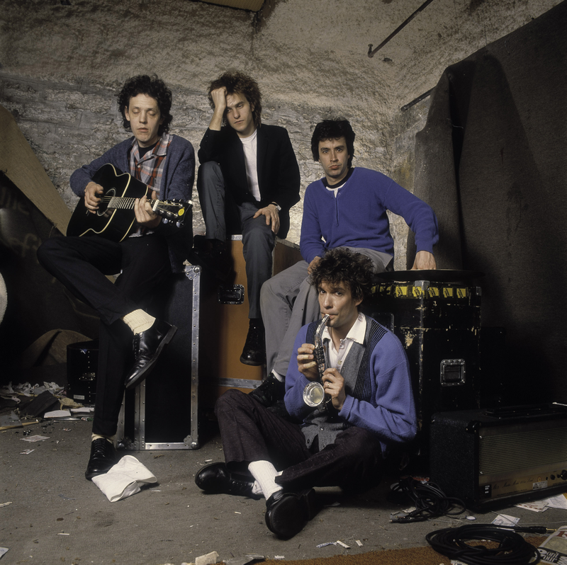 Guitarist Slim Dunlap (left), with Tommy Stinson, Mars, and Westerberg at their rehearsal space in 1989 in Minneapolis. (Photo by Paul Natkin/WireImage/Getty Images)